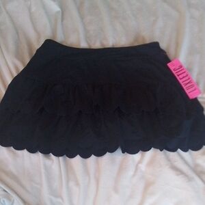 Luxe Black Ruffled Mini Skirt